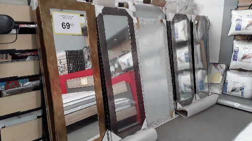 Miroir 40x140 or / acier