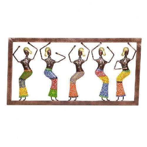 Tableau ajoure metal 5 danseuses