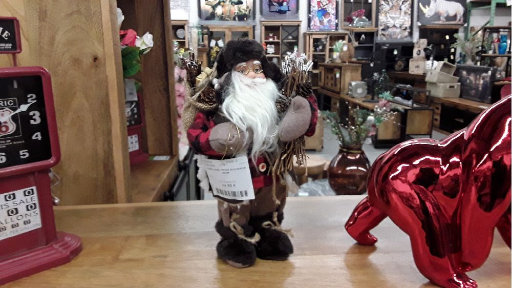 Pere noel tradi bucheron 30cm