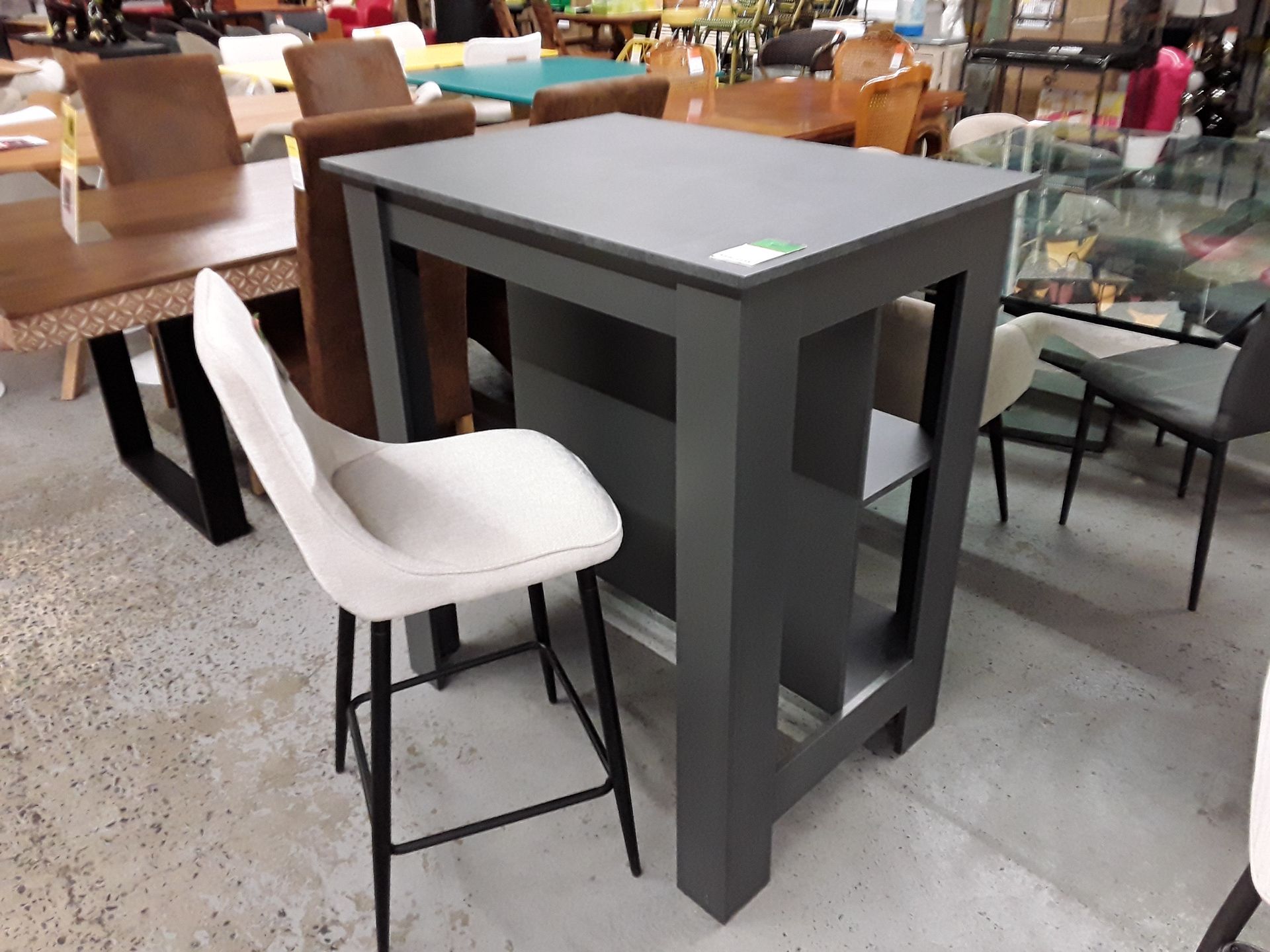 Table de bar atlanta col ardoise / anthracite