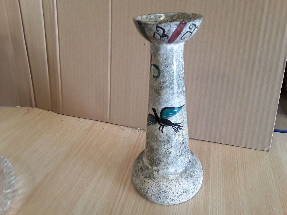 Bougeoir vase deco chasse signé
