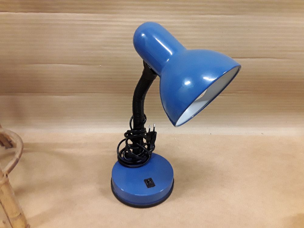 Lampe de bureau bleue