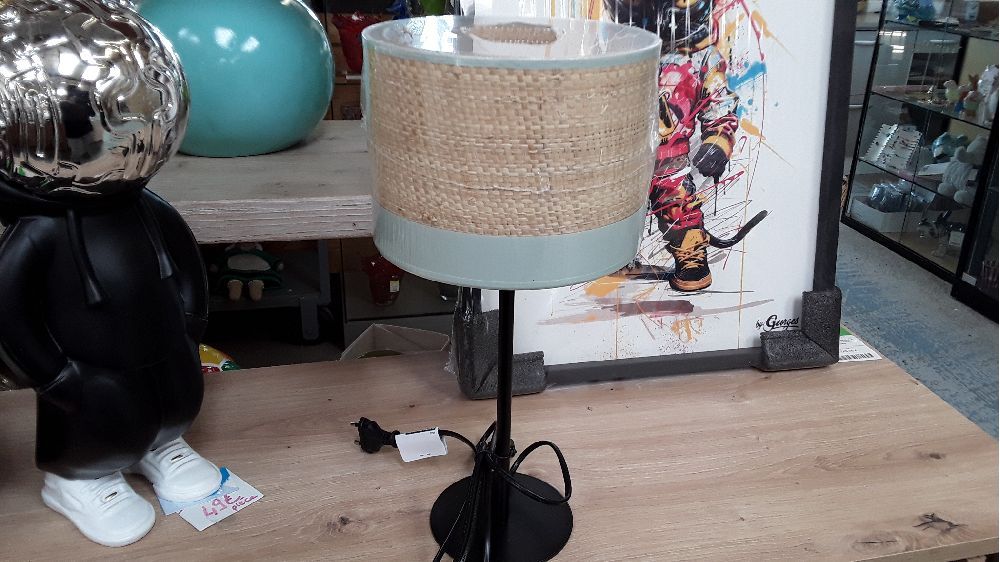 Lampe a poser rio vert amande d20cm / h30cm