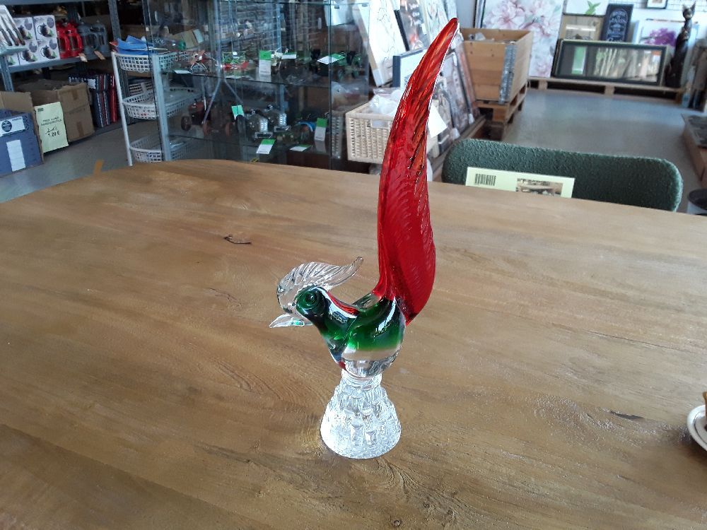 Oiseau verre style murano
