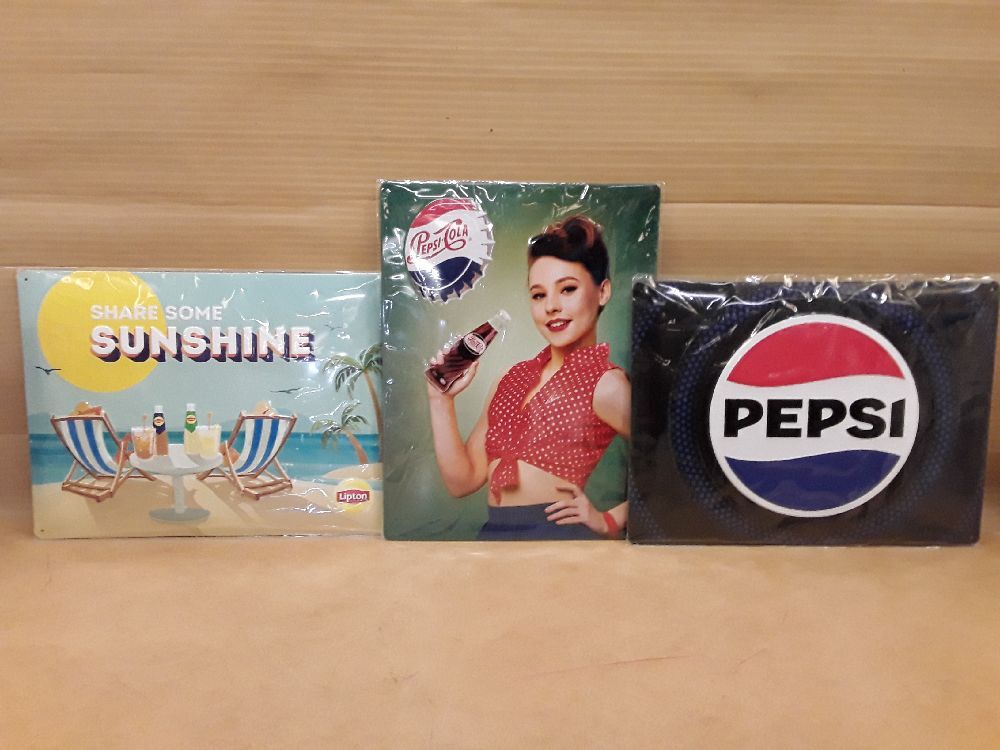 Plaque publicitaire metal mm