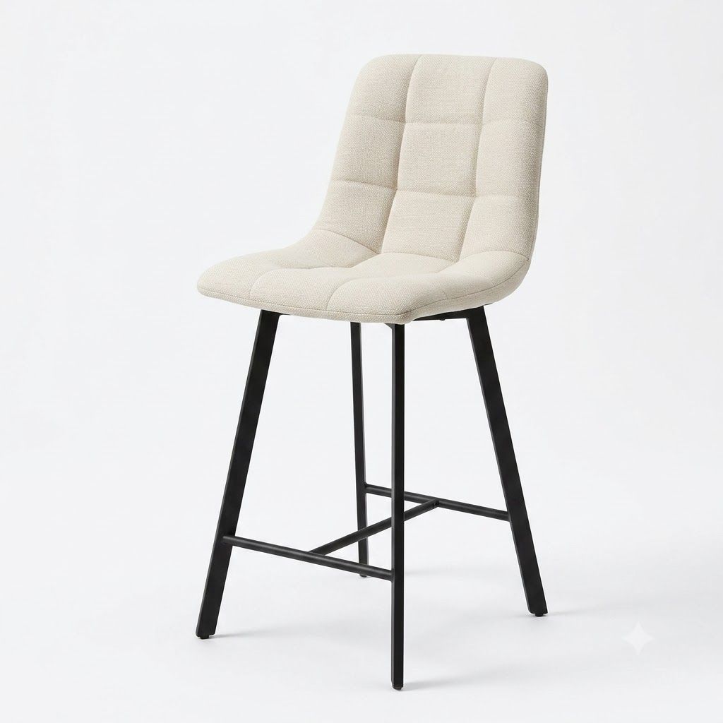 Tabouret de bar pivotant tissu holms 22 beige