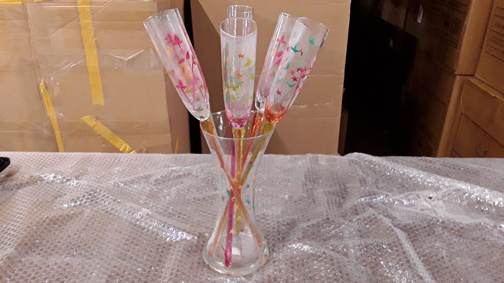Lot de flutes à champagne sans pied