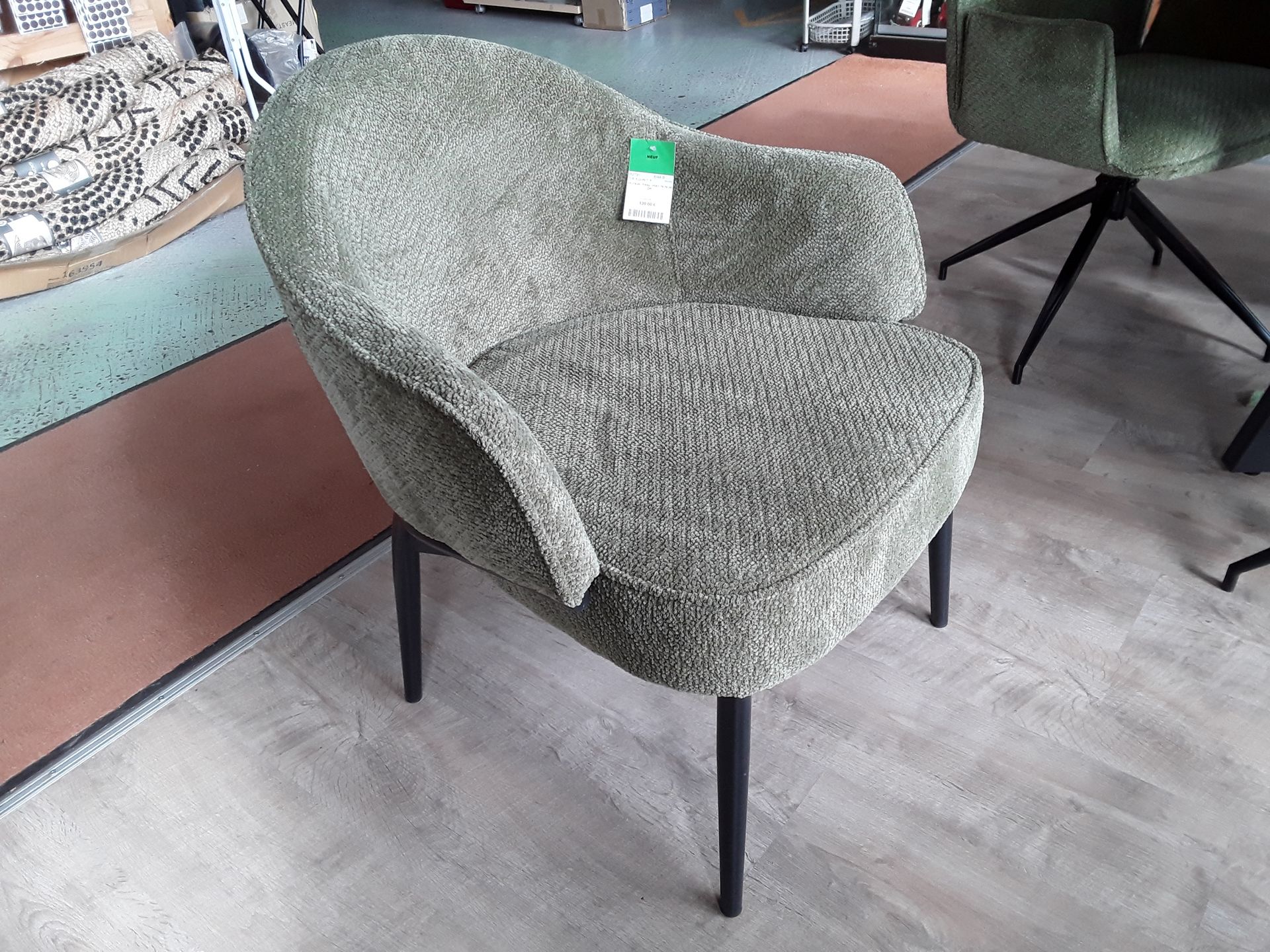Fauteuil tissu vert 75*76*70 cm