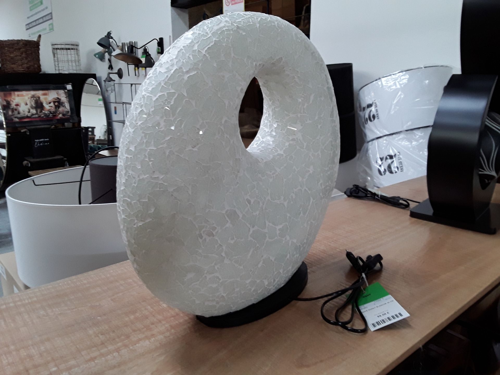 Lampe donut blanche 40 cm